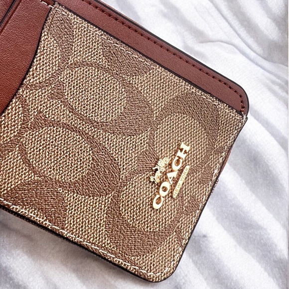 Coach Brown and Gold Wristlet Key Holder - Picture 7 of 9